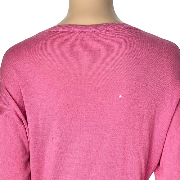 VIVETTA Yamada Pink Wool Crewneck Casual Sweater w/ Matching Gloves - Picture 6 of 12